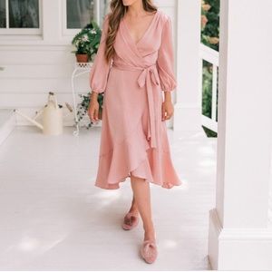 Gal Meets Glam jennifer satin wrap dress